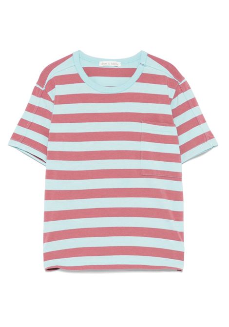 T-shirt a righe ZHOE & TOBIAH KIDS | JCS6MKSKY/MAUVE